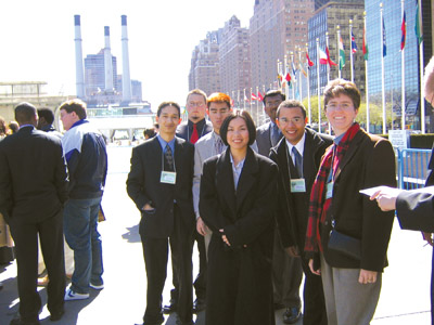 Model United Nations participants in New York City