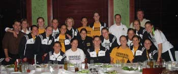 Shocker supporters and WSU volleyball team