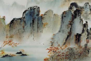 Guilin Landscape watercolor 