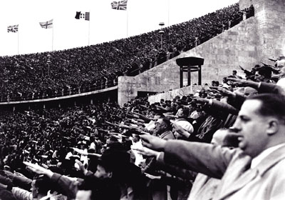 Nazi salute at 1936 Olympics