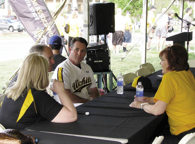 baseball coach Todd Butler at the 2014 baseball alumni tailgate party