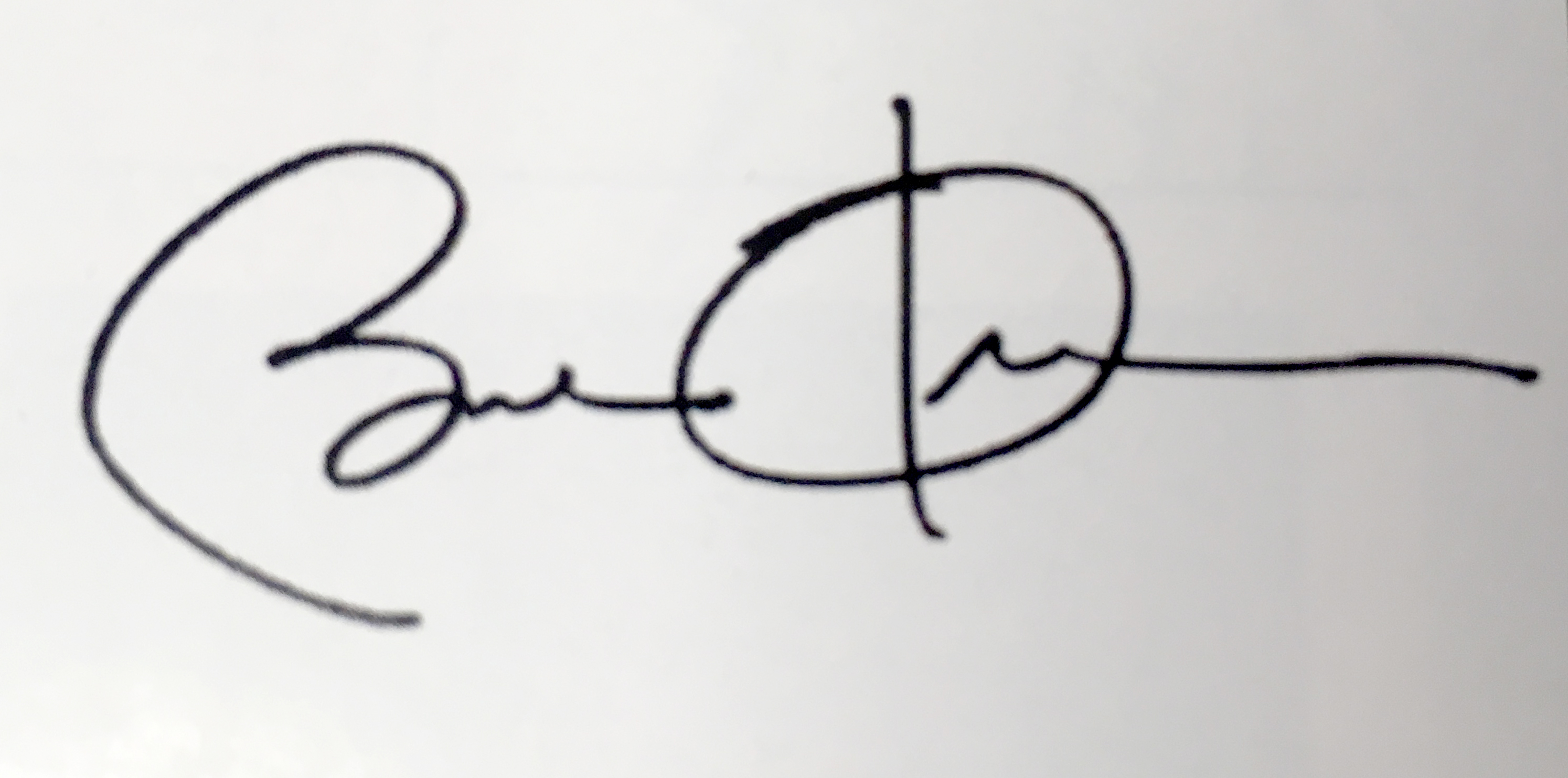 president Barak Obama's signature